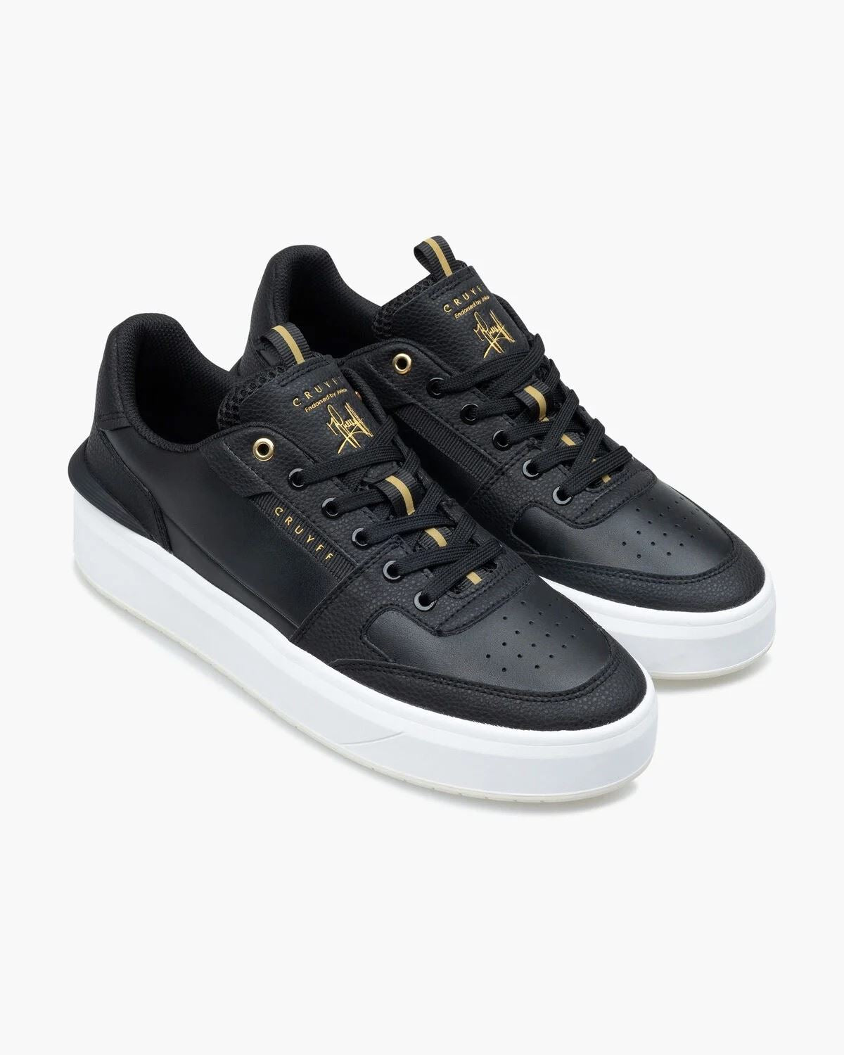 Cruyff Endorsed Tennis Leather Men's Black/White Trainers