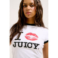 Juicy Couture I KISS TEE Cotton Women's White T-Shirt