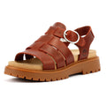 Timberland Clairemont Way Fisherman Leather Women's Dark Red Sandals
