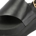 FitFlop F-Mode Leather Women's Black Sandals