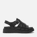 Timberland Clairemont Way Fisherman Leather Women's Black Sandals