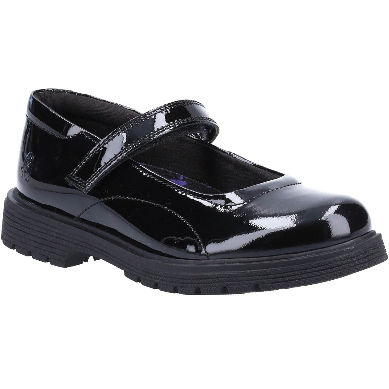 Hush Puppies Tally Senior Patent Leather Girls's Patent Black Shoes