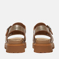 Timberland Clairemont Way Fisherman Leather Women's Gold Metal Sandals