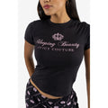 Juicy Couture Binky & Buzz Polyester Women's Black Loungewear Set