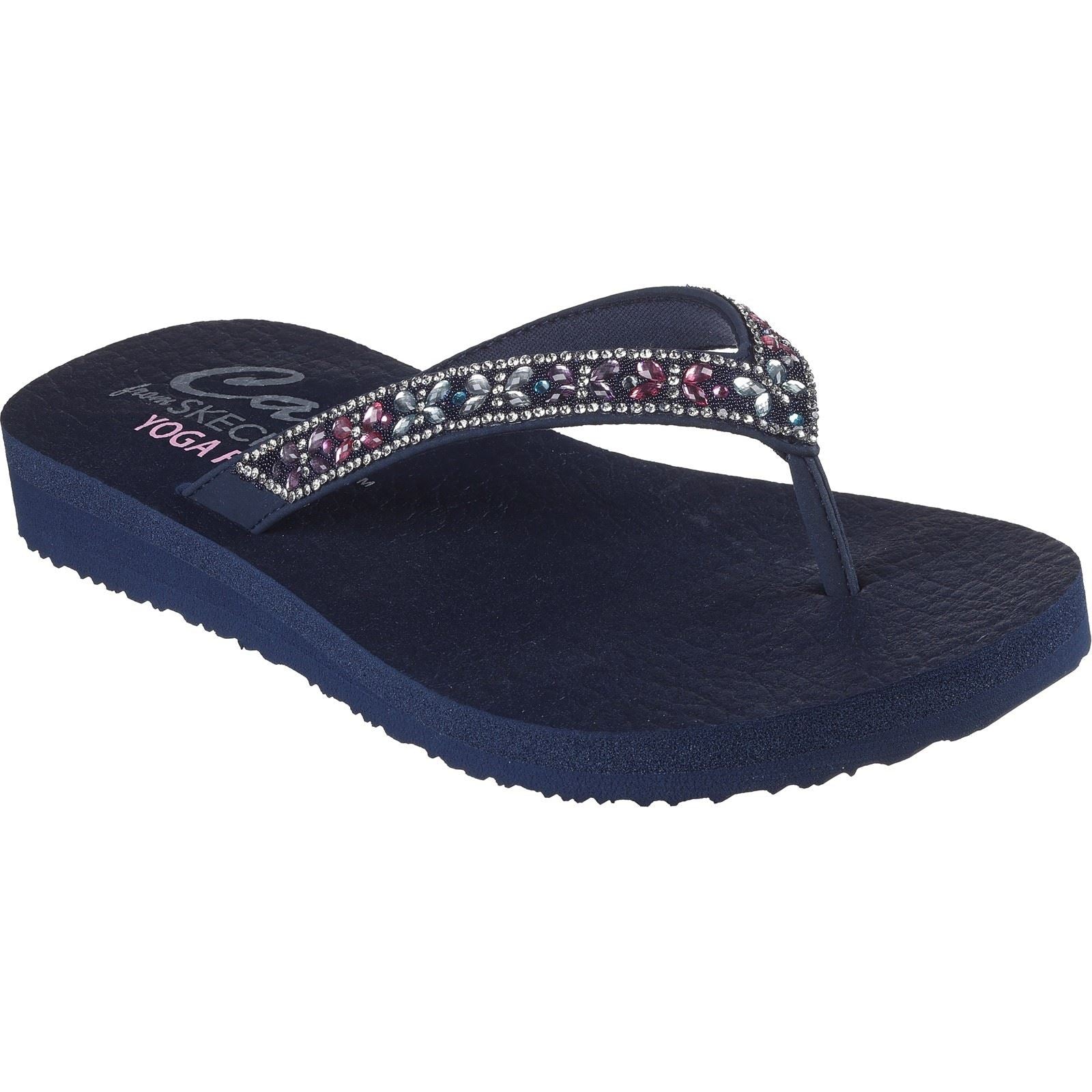Skechers model Meditation - Butterfly Garden Sandal Female in Navy/Multi