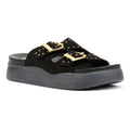 Desert Fleur Girasol Nubuck Women's Black Sandals