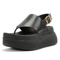 FitFlop F-Mode Leather Women's Black Sandals