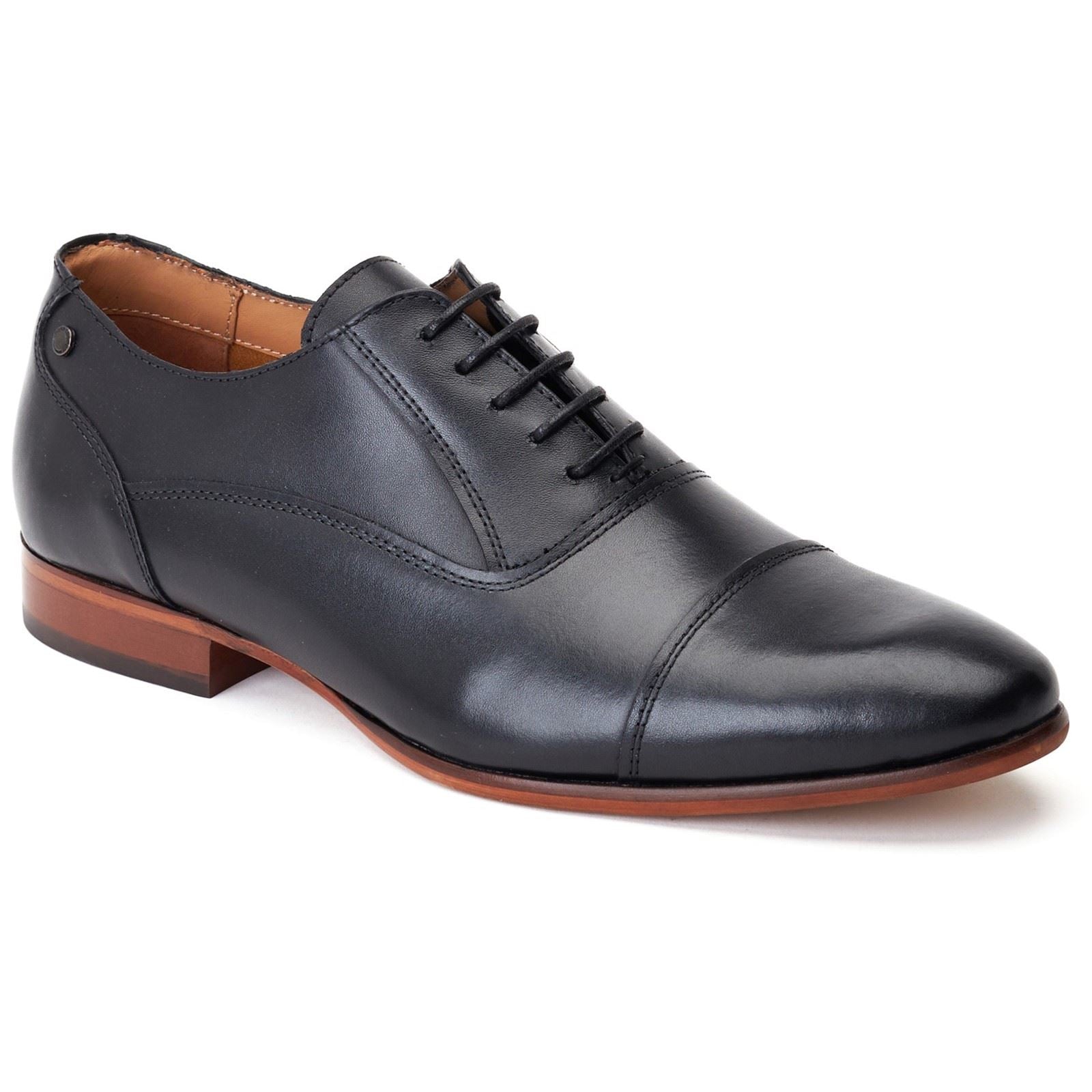 Base London Angelo Leather Men's Black Oxford Shoes
