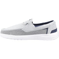 HEYDUDE Welsh Grip Classic Mesh Cotton Blend Men's Storm Gray/Navy Blazer Boat Shoes