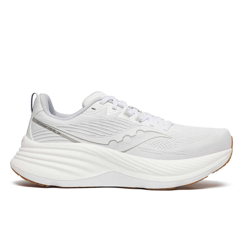 Saucony - S20933-104 MENS HURRICANE 24 WHITE/SILVER