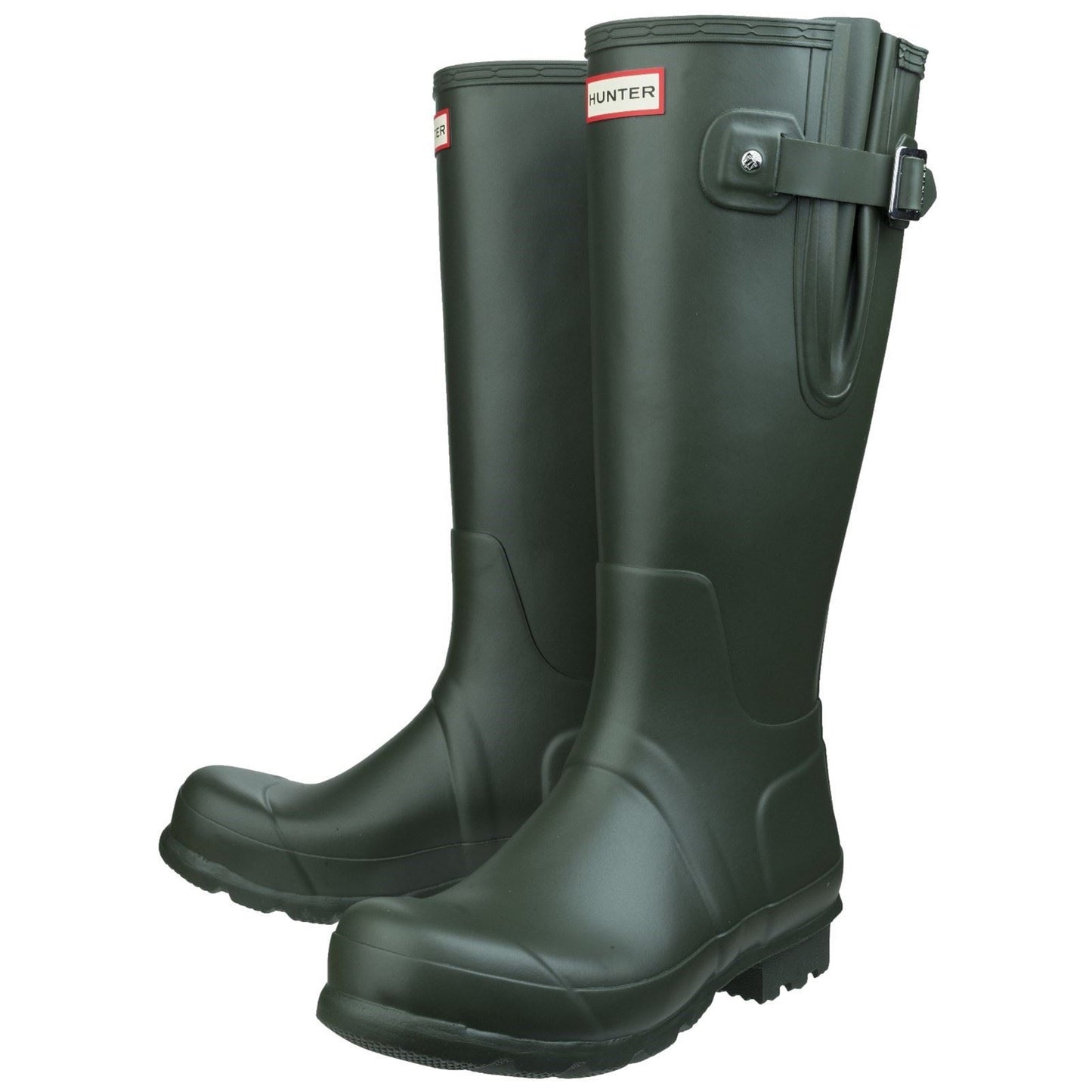 Hunter Men's Original Side Adjustable Wellington Boots in Dark Olive