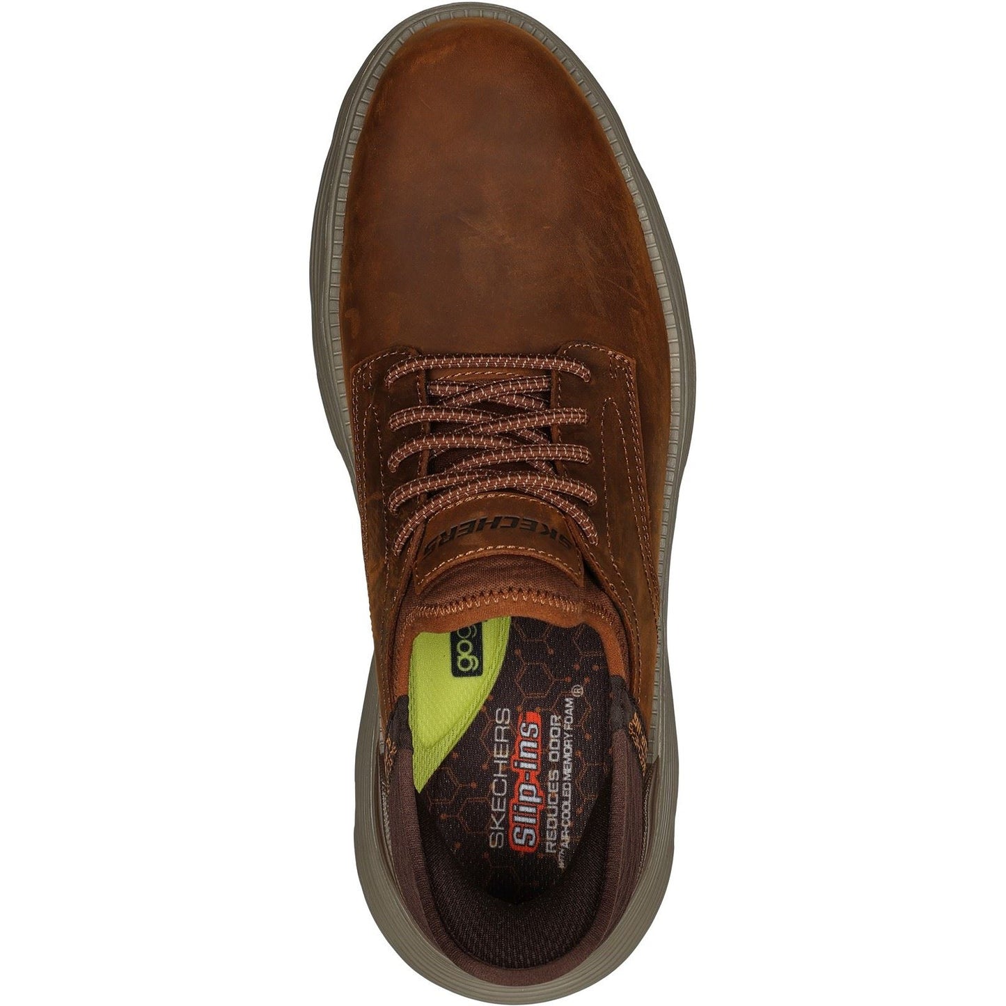 Skechers Men's Garza - Gervin Oxford Shoe in Dark Brown