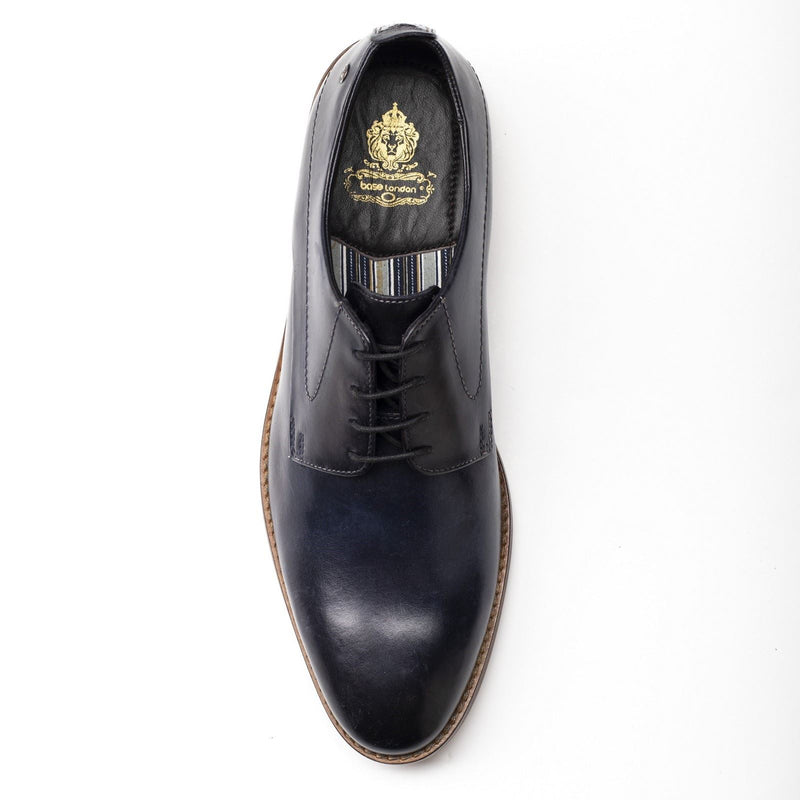 Base London Men's Script Washed Shoe in Navy