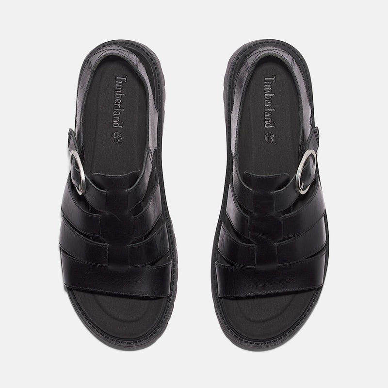 Timberland Clairemont Way Fisherman Leather Women's Black Sandals