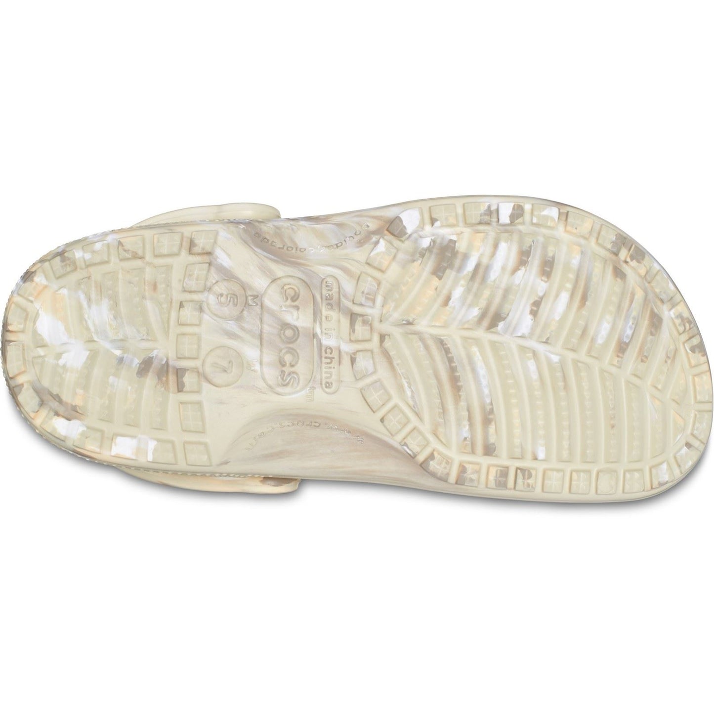 Crocs Unisex Classic Marbled Clog in Bone/Multi