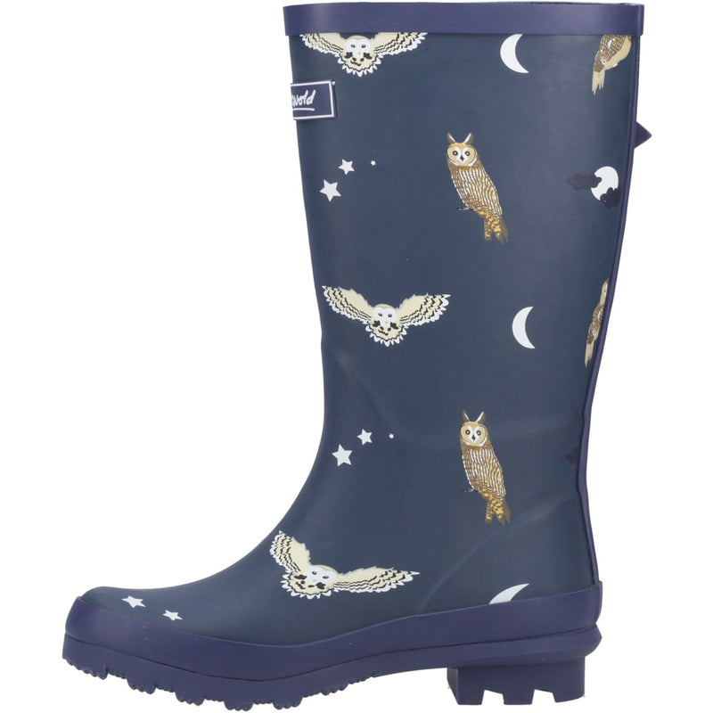 Cotswold Woodland JNR Rubber Girls's Owls Wellington Boots