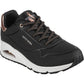 Skechers Women's Uno - Shimmer Away Trainer in Black