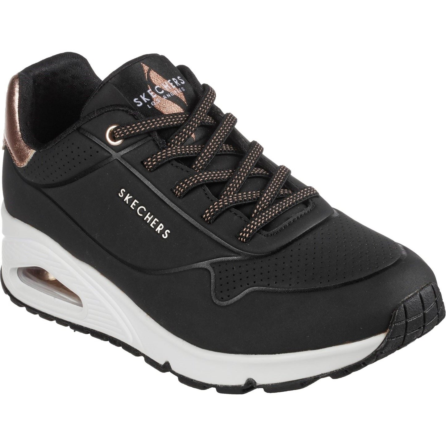Skechers Women's Uno - Shimmer Away Trainer in Black