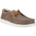 HEYDUDE Men's Wally Waxed Canvas Shoes in Walnut