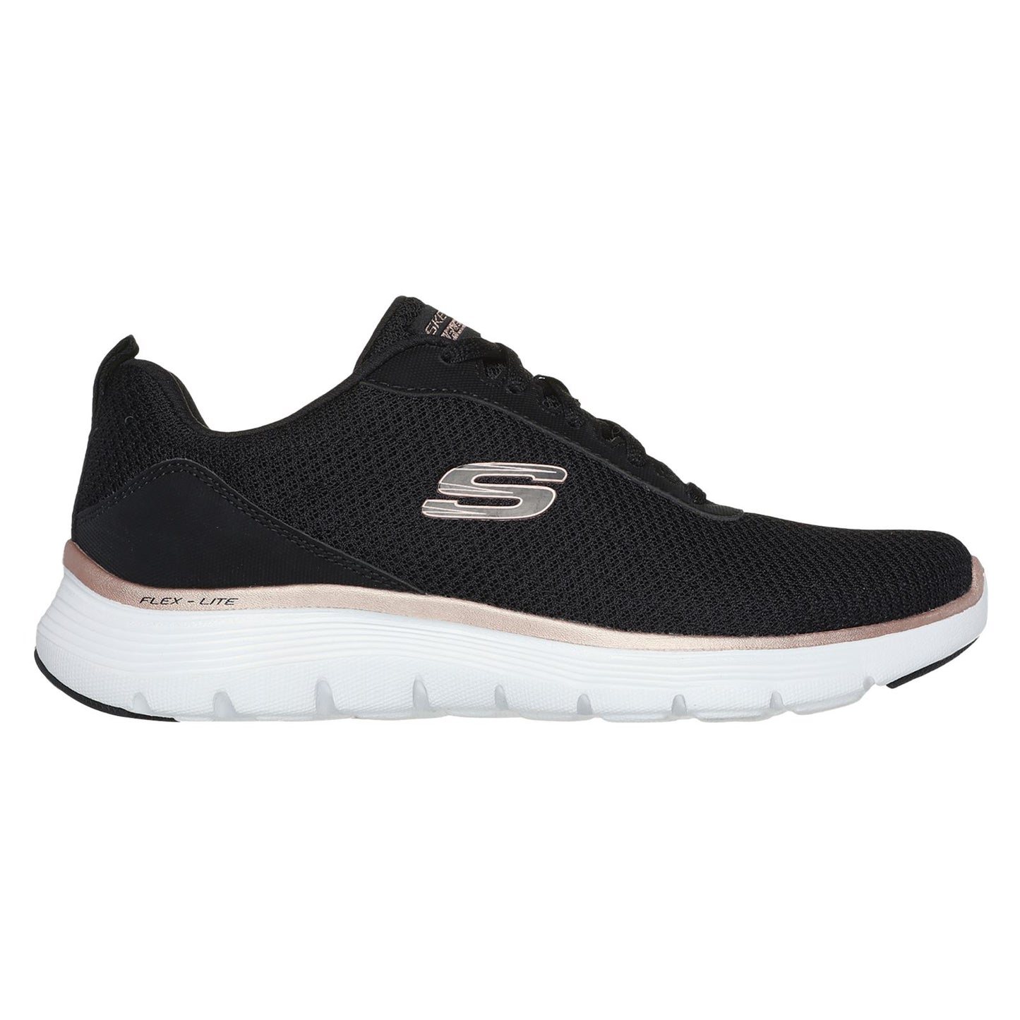 Skechers Women's Flex Appeal 5.0 Uptake Trainers in Black/Rose Gold