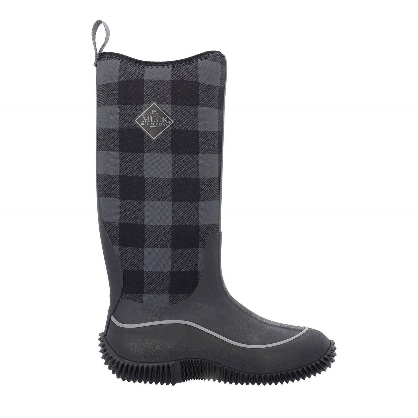 Muck Boots Women's Hale Wellington in Black/Grey Plaid
