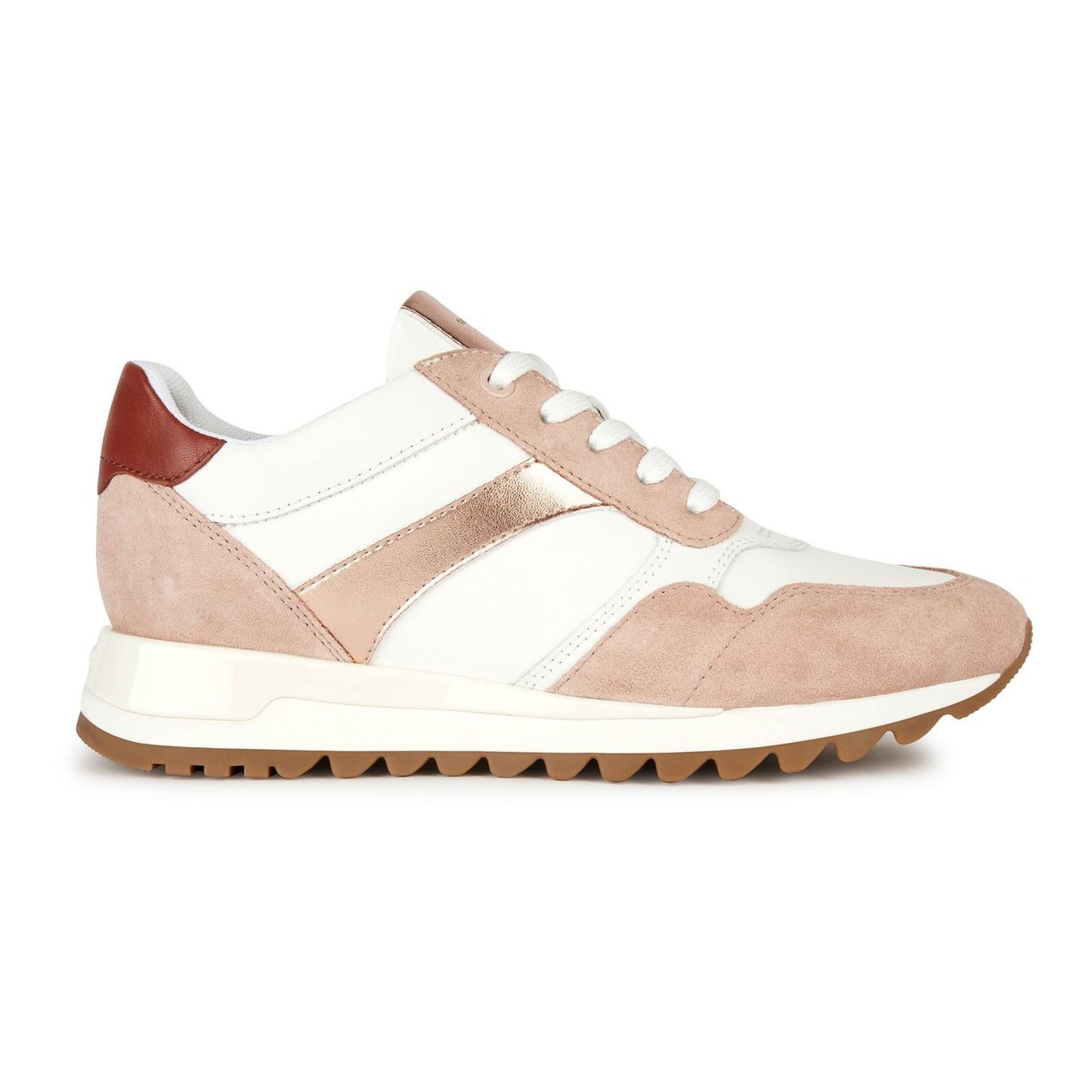 Geox Women's D TABELYA A SNEAKERS in Nude/White