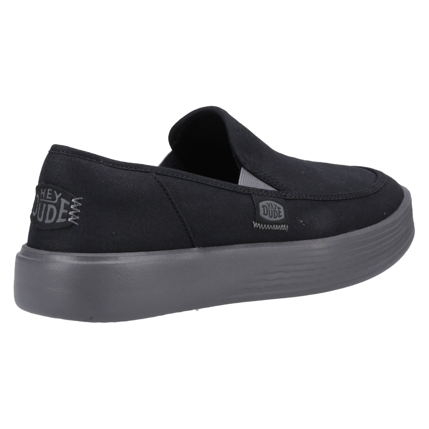 HEYDUDE Men's Sunapee Canvas Shoe in Black/Charcoal