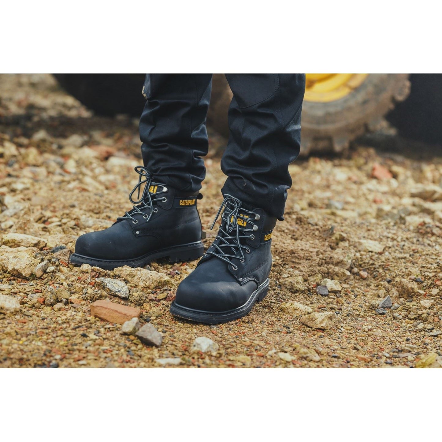 Caterpillar Men's Powerplant S3 GYW Safety Boot in Black