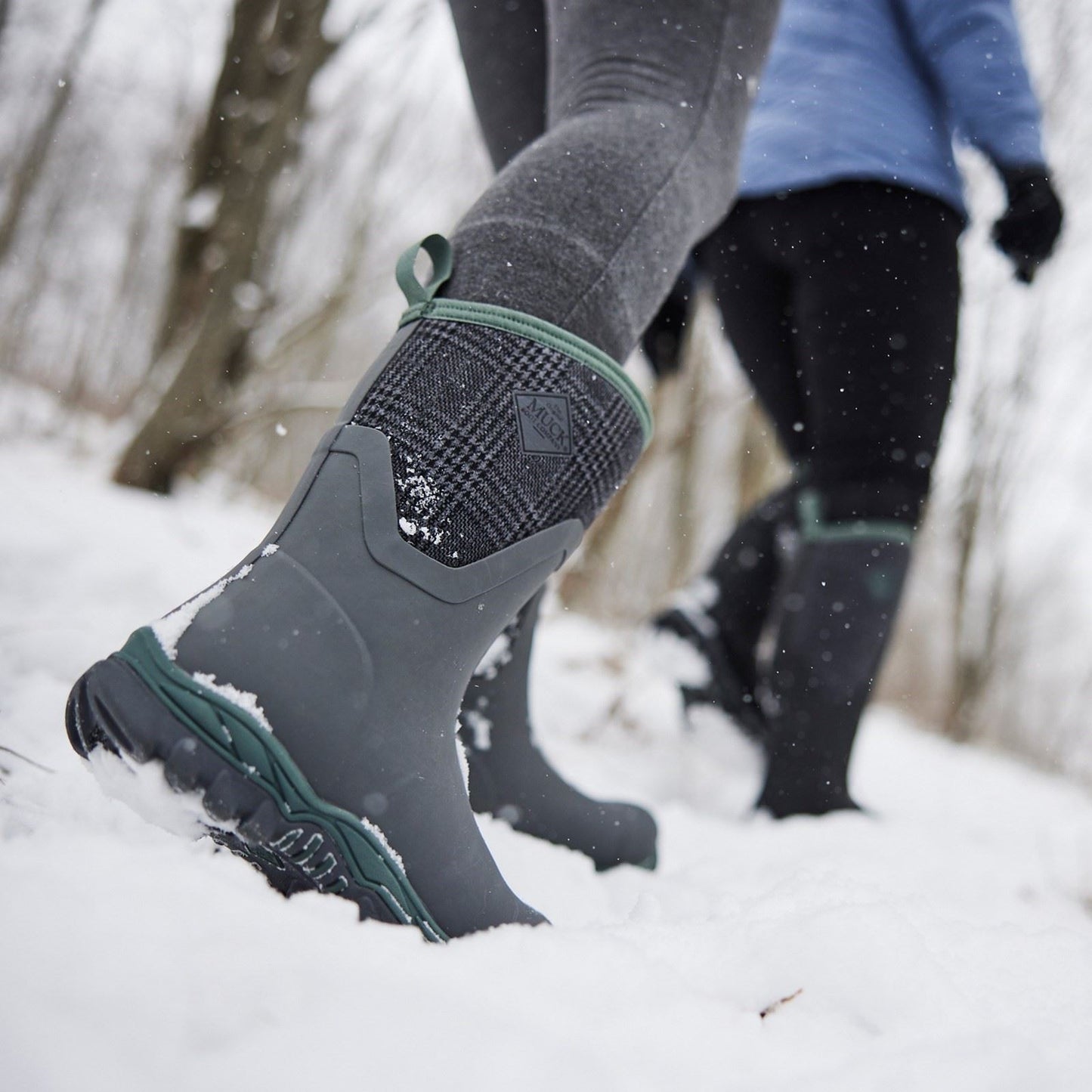 Muck Boots Women's Arctic Sport II Mid Boot in Grey/Plaid