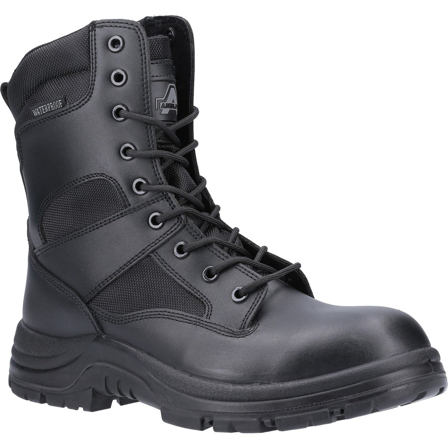 Amblers Safety Men's Combat Hi-Leg Waterproof Metal Free Boot in Black