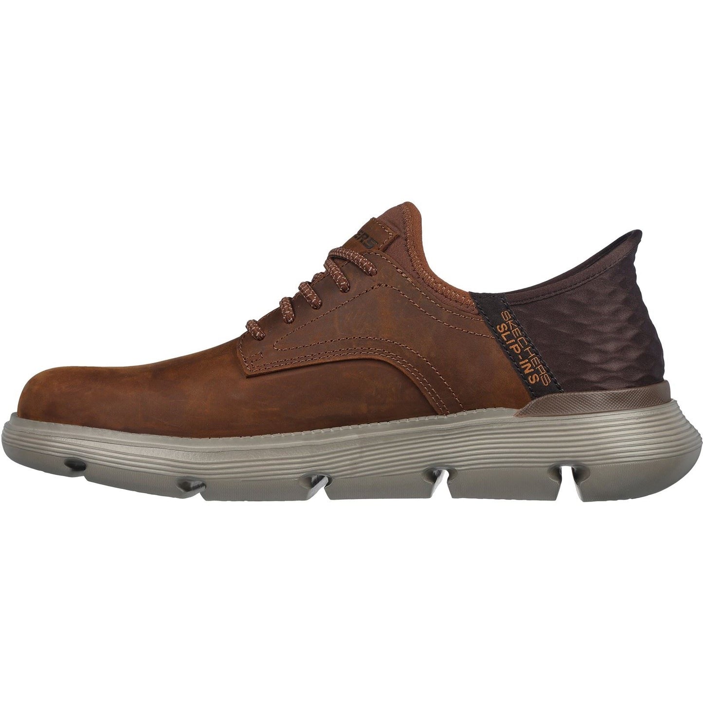 Skechers Men's Garza - Gervin Oxford Shoe in Dark Brown