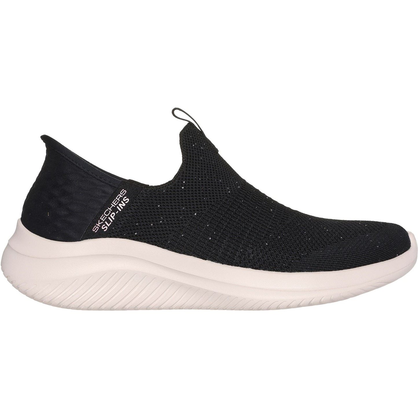Skechers Women's Ultra Flex 3.0 Shoe in Black/Rose Gold