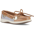 Sperry Angelfish Leather & Cotton Women's Peanut Boat Shoes