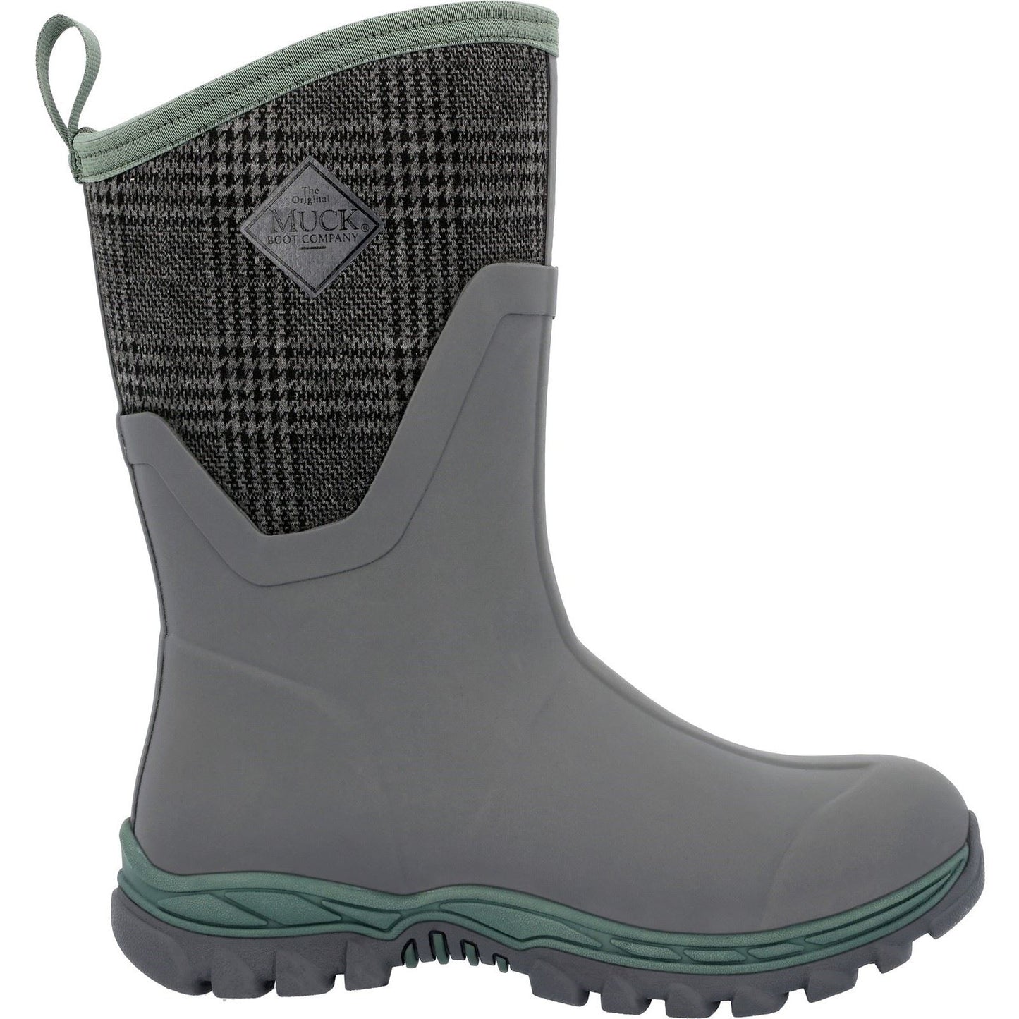 Muck Boots Women's Arctic Sport II Mid Boot in Grey/Plaid