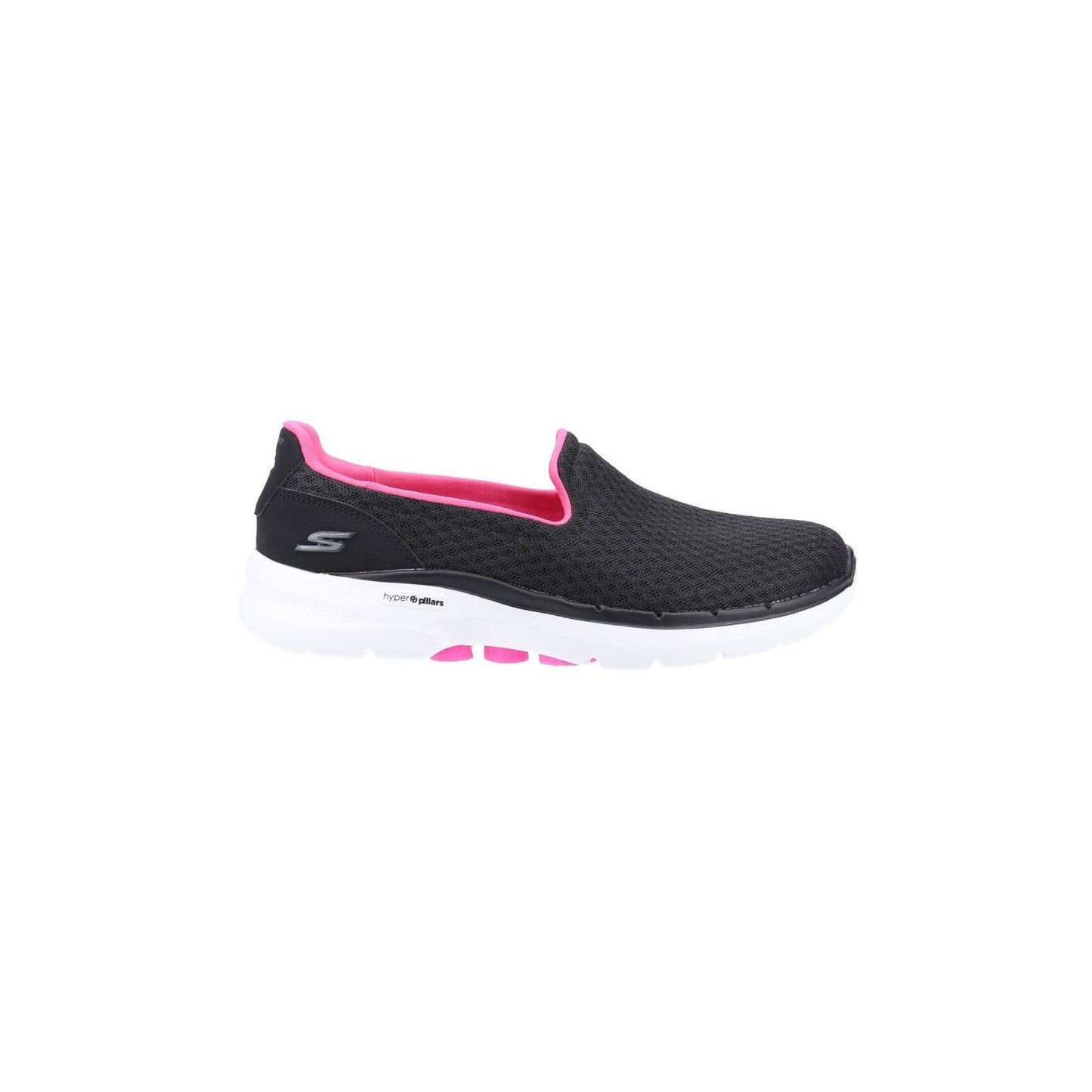 Skechers Women's GOwalk 6 Big Splash Shoe in Black/Hot Pink
