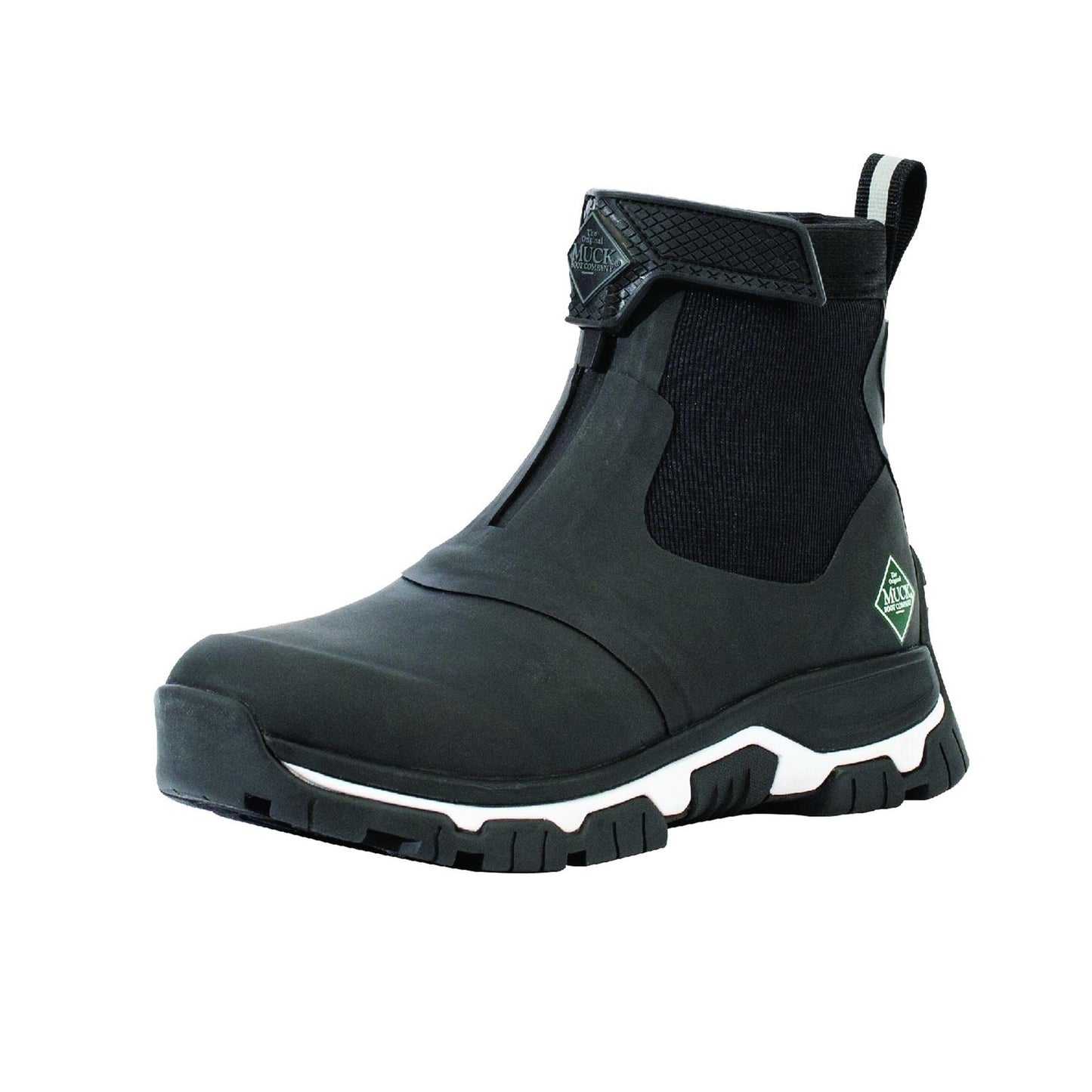 Muck Boots Women's Apex Mid Zip Wellington in Black/White