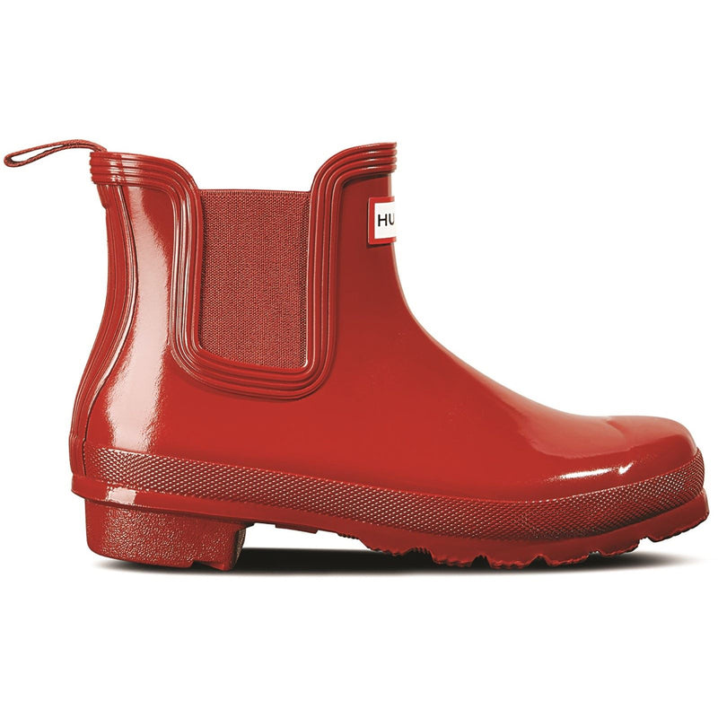 Hunter model Womens Original Chelsea Gloss Boot Female in Military Red