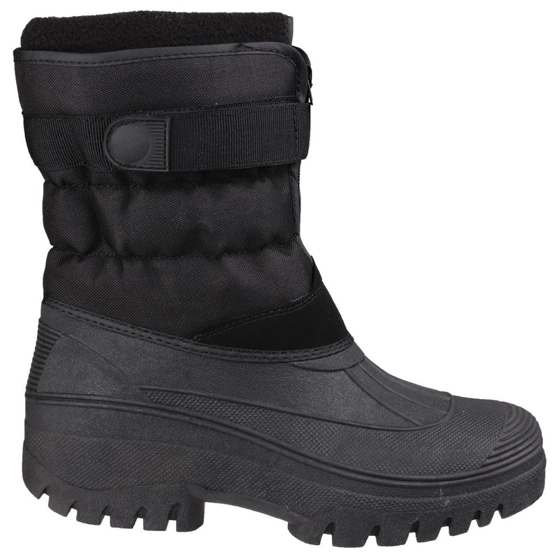 Cotswold Women's Chase Touch Fastening and Zip up Winter Boot in Black