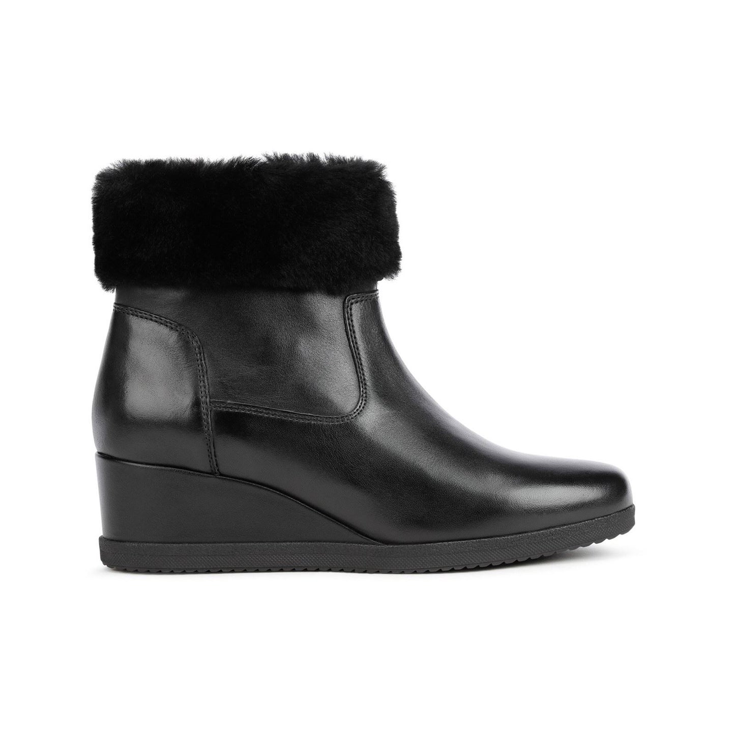 Geox Women's Anylla Wedge Ankle Boots in Black