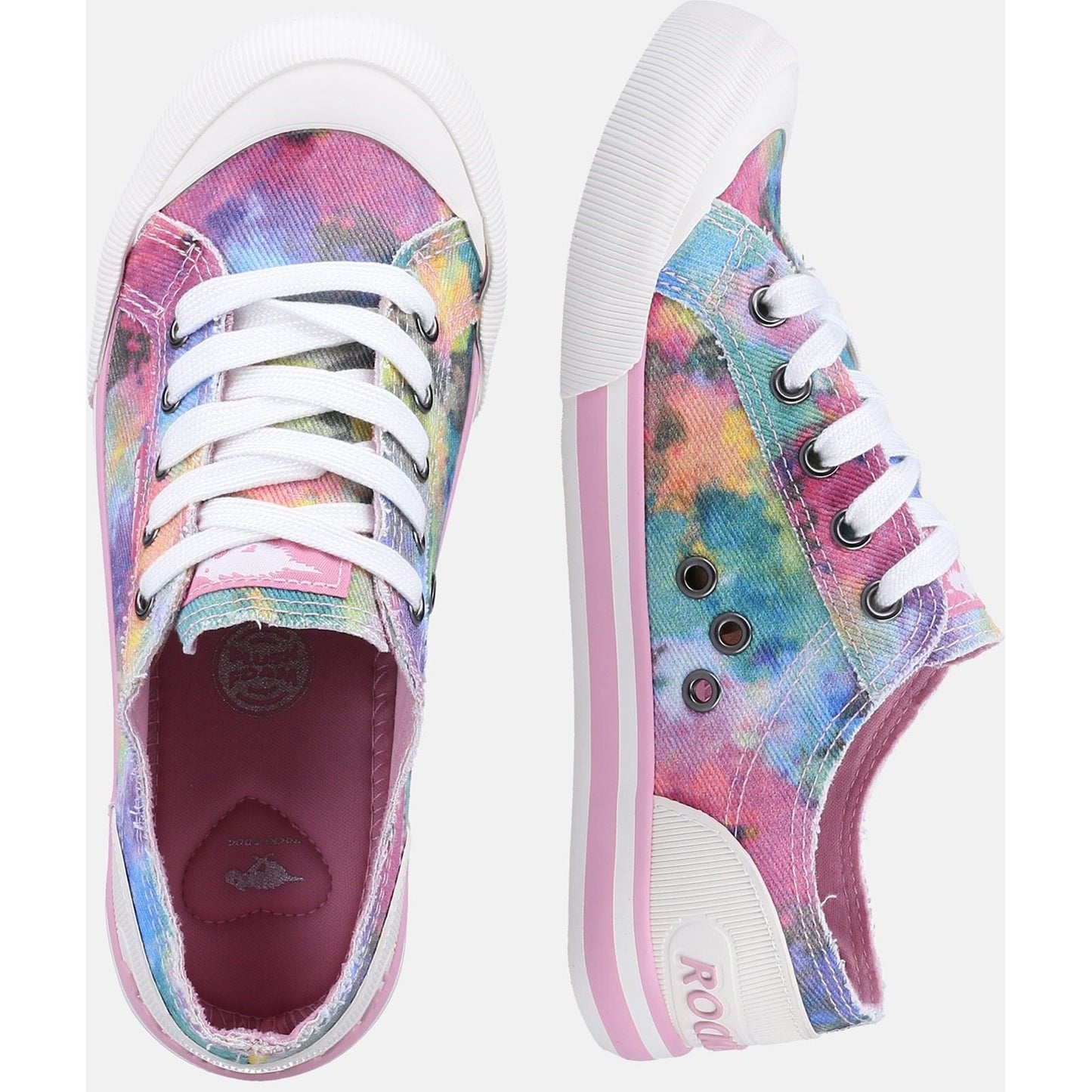 Rocket Dog Women's Rocket Dog Jazzin Candy Tie Dye Sneaker in Pink/Multi