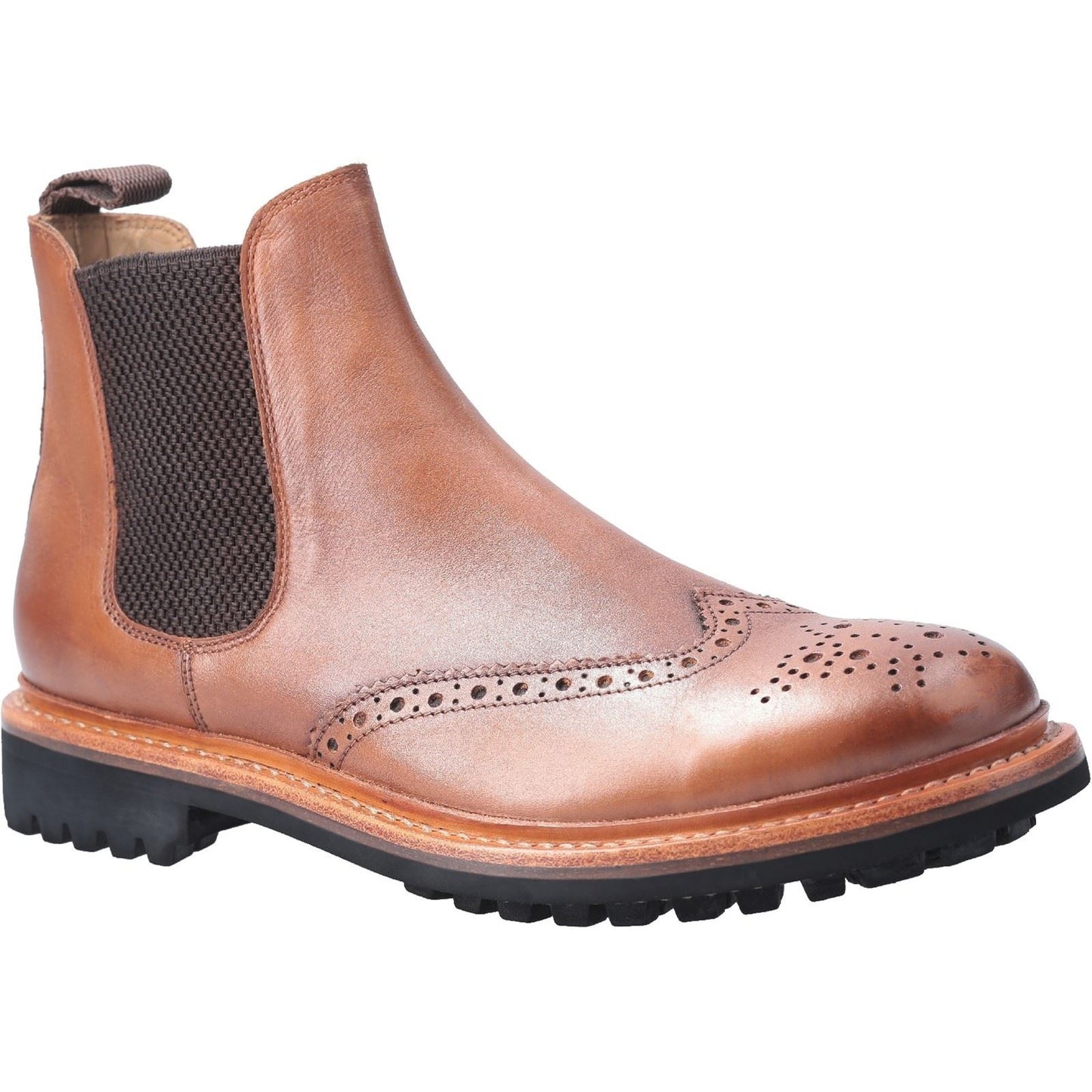 Cotswold Men's Siddington Commando Goodyear Welt Boot in Brown