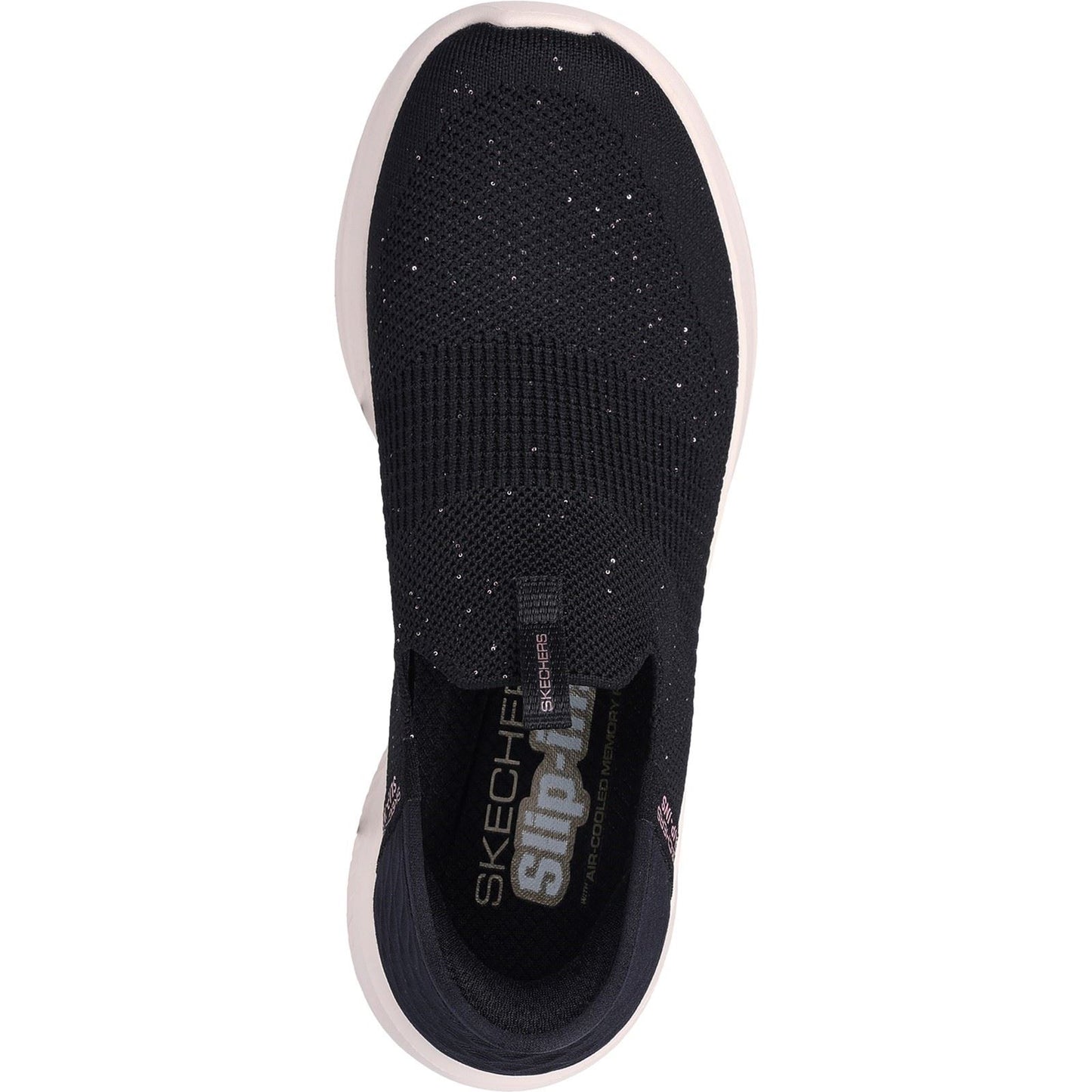 Skechers Women's Ultra Flex 3.0 Shoe in Black/Rose Gold