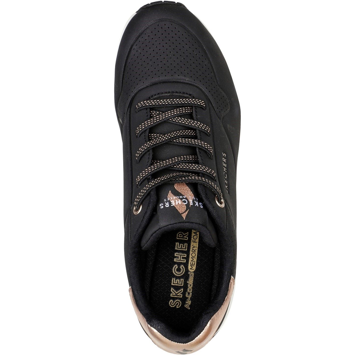 Skechers Women's Uno - Shimmer Away Trainer in Black