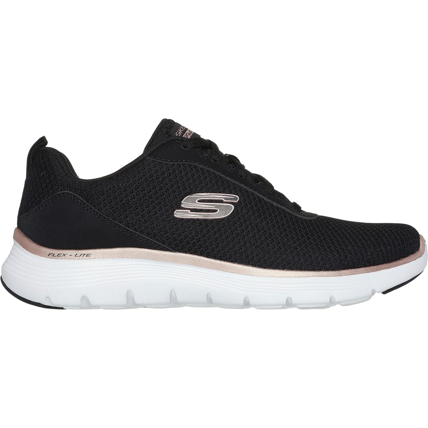 Skechers Women's Flex Appeal 5.0 Uptake Trainers in Black/Rose Gold