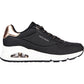Skechers Women's Uno - Shimmer Away Trainer in Black