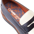 Base London Men's Sid Penny Loafer in Brown/Beige