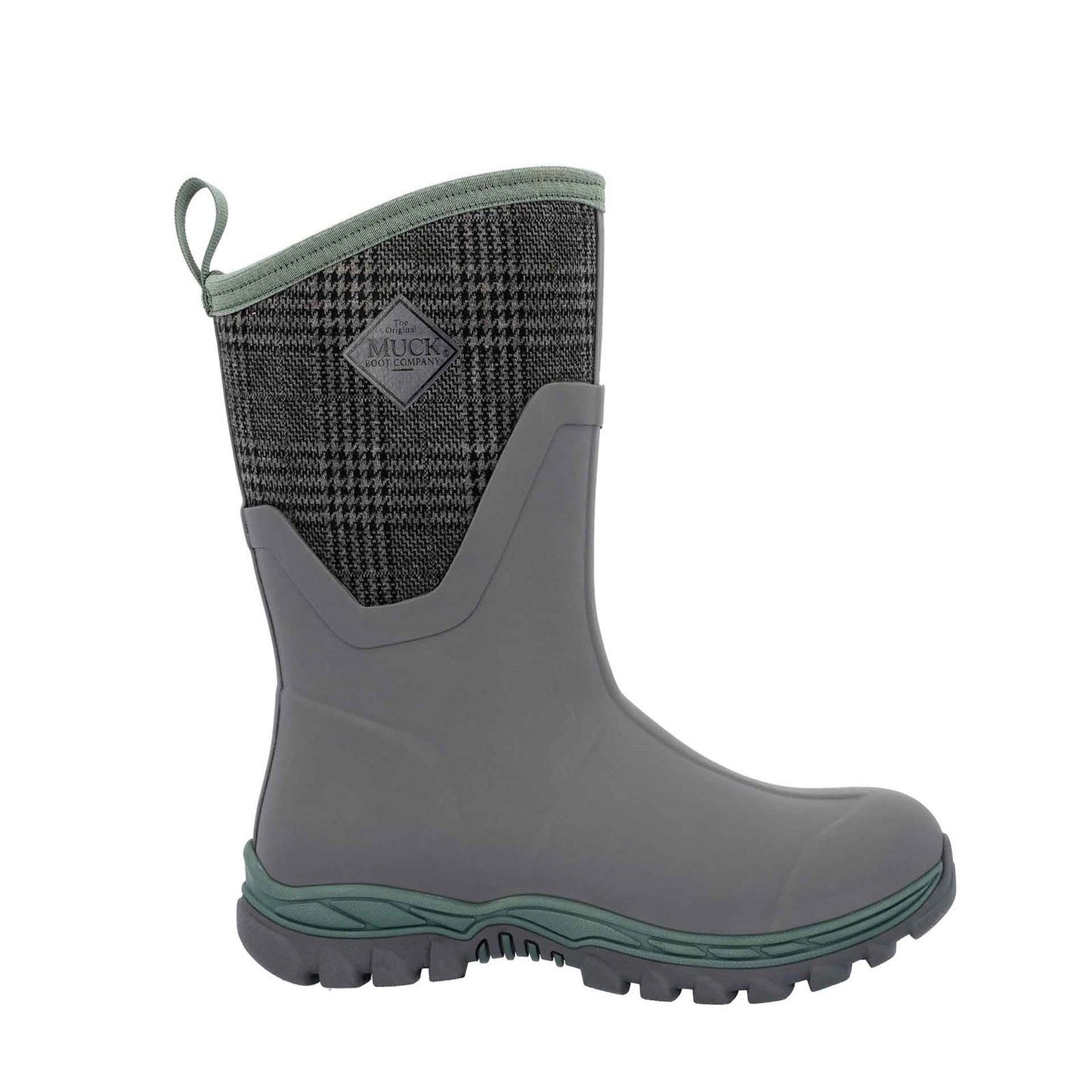Muck Boots Women's Arctic Sport II Mid Boot in Grey/Plaid