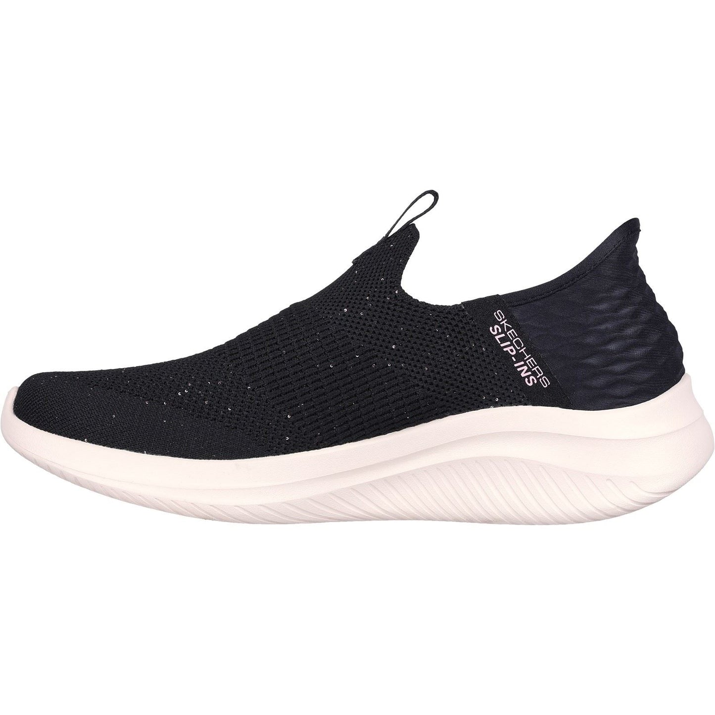 Skechers Women's Ultra Flex 3.0 Shoe in Black/Rose Gold