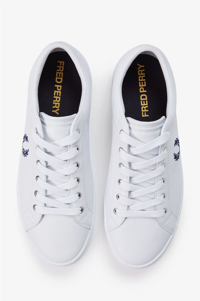 Fred Perry Baseline Leather Men's White/Navy Trainers