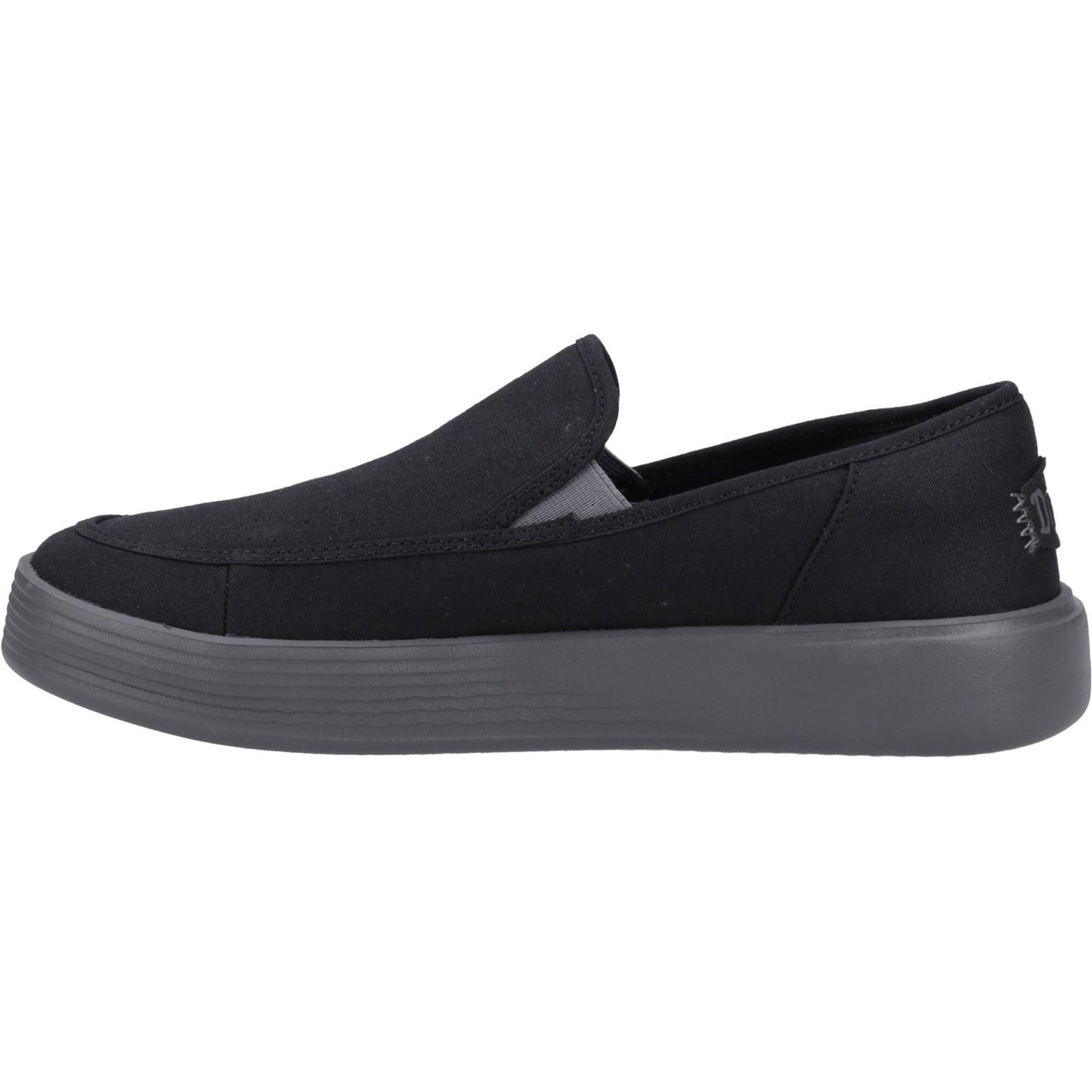 HEYDUDE Men's Sunapee Canvas Shoe in Black/Charcoal